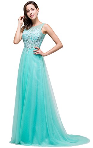 Babyonlinedress Babyonline Bateau Slimline Blue Prom Dresses Long for Girls