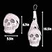 Halloween Realistic Skeleton Skull with Glowing Eyes, Super Stretch Spider Web for Halloween Party Favors and Halloween Decorations Props, 13.78 Inches