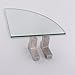 KES Bathroom Corner Tempered Glass Shelf 8MM-Thick Lavatory Wall Mount Triangular Brushed Nickel,BGS3101-2