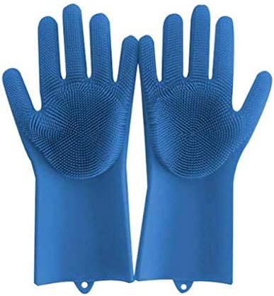 Silicone Gloves Dish Washing Cleaning Long Brush Gloves Household Kitchen Housework Pet Hair Care(1PCS)