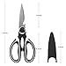 Kitchen Shears with Blade Cover and Sharpener, BASA Heavy Duty Stainless Steel Kitchen Scissors for Chicken, Poultry, Meat, Vegetables, Herbs (Black)