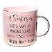 VILIGHT Sister Mug Gifts from Sister and Friend - A Sister is God’s Way of Making Sure We Never Walk Alone - Pink Marble Ceramic Coffee Cup 11 Oz