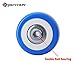 SPACECARE 2 Inches Caster Wheels, Heavy Duty Locking Casters with Brake Set of 4, 800Lbs with 360 Degree No Noise Swivel Plate Castors