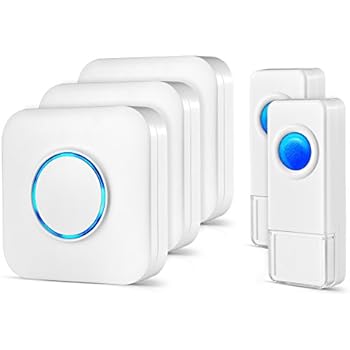 Coolqiya Wireless Doorbell with 2 Remote Button and 3
