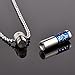 HooAMI Stainless Steel Only Love Perfume Bottle Urn Pendant Necklace - Memorial Ash Keepsake - Cremation Jewelry Blue