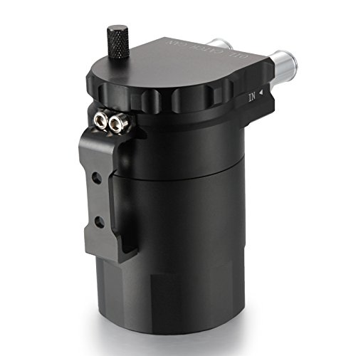Dromedary Polish Baffled Universal Aluminum Oil Catch Can Reservoir Tank Black - Thumbnail 4
