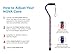 NOVA Designer Walking Cane with Offset Handle, Lightweight Adjustable Walking Stick with Carrying Strap, “Stars and Stripes” Design