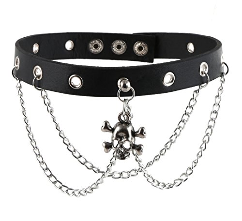 Hzman fashion women men cool punk goth metal studded li…