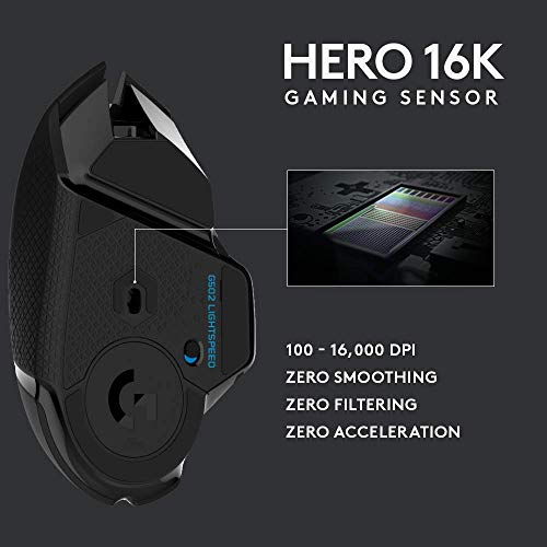 Logitech G G502 11 Button Wireless Gaming Mouse, USB Black & Logitech G