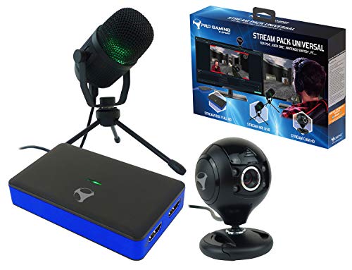 Subsonic – Stream Pack accessories for gamers and youtubers with Full HD video capture box, microphone and HD camera – Compatible with : PS4 Slim / Pro – Xbox One S / X – Nintendo Switch – PC