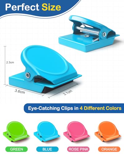VICNOVA Magnetic Clips, 24 Pieces Magnetic Metal Chip Clips Fridge Magnets Refrigerator Whiteboard Locker Magnets Heavy Duty Clip Classroom Organization Teacher Must Haves School Supplies Accessories