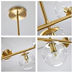 KCO Lighting 7-Light Clear Glass Globe Sputnik