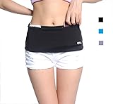 EAZYMATE Fashion Running Belt - Travel Money Belt Zipper Pockets Fit All Smartphones Passport