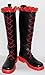 Ruby Rose Shoes RWBY Cosplay Ruby Red Leather Boots For Adults C