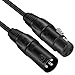 Moukey XLR Cables 10ft XLR 10 Feet Microphone Male to Female Mic Cables Cord, Black 6-Pack