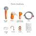 ooklee Portable Outdoor Camping Shower with Rechargeable Water Pump and Build-in Water Filtration System for Camping, Backpacking,Hiking, Travel, Beach, Dog, Flowering Plants