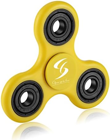 Fidget Spinner, Open Up To Love Spinner Fidget Toys for ADD, ADHD, Anxiety, and Autism Adult Children (Yellow)