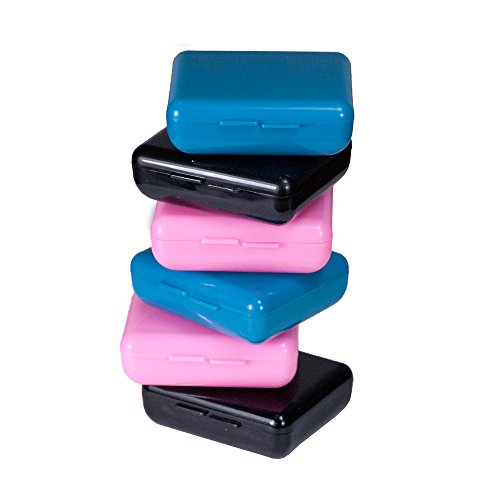 Indestructo Pill Boxes - 6 Per Package (Colors May Vary- All Solid Colors)