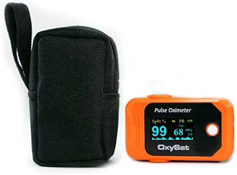 OXYSAT - Finger Tip Pulse Oximeter with SpO2, Perfusion Index and Pulse Rate readings, OLEDs Display and 18 months warranty