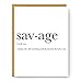 Savage definition - Unframed art print poster or greeting card