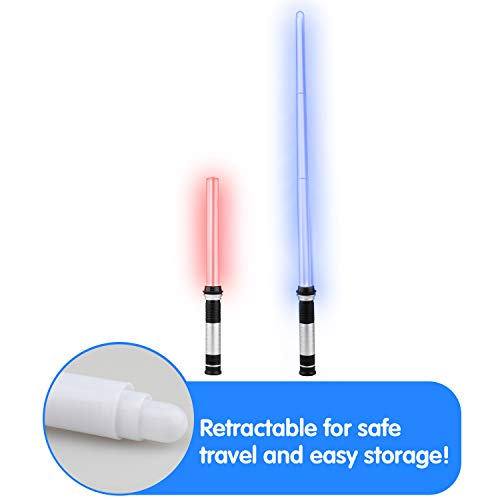 TOY Life Light Up Saber 2 Pack Telescopic Extendable & Collapsable