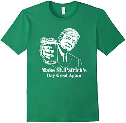 Men's Make St. Patrick's Day Great Again T Shirt Medium Kelly Green