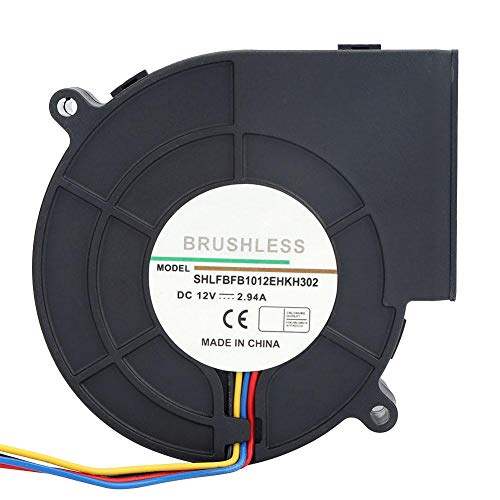 12V DC Turbo Blower Fan 35W (2.94A) - High Airflow for BBQ/Camping & Industrial Control Cabinets/Servers - 80K Hrs, Ball Bearing, Engineering Plastic