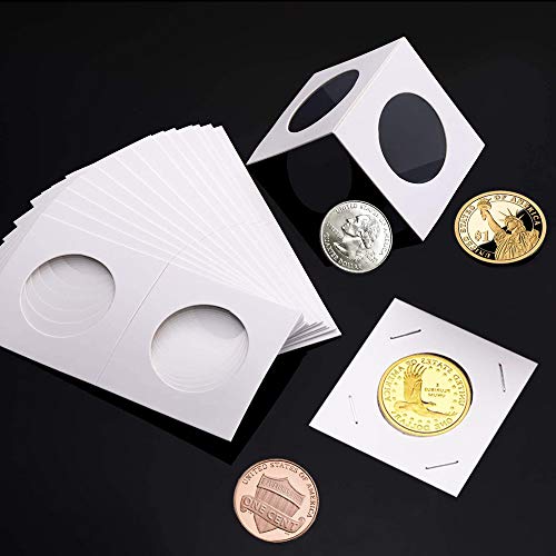 300 Pieces 6 Sizes Coin Flips Cardboard Coin Collecting Holders Flip