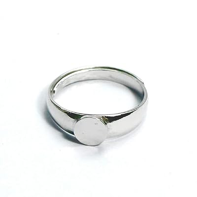 Adjustable 925 Sterling Silver Ring Blank with 6mm Kuwait Ubuy
