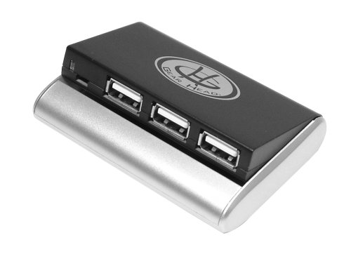 Gear Head USB 2.0 4 Port Travel Hub (AC Adapter)