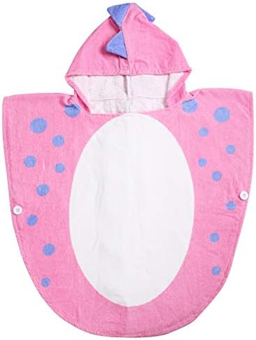 Hooded Baby Towel - Soft,Light Cotton Beach Towel for Age 1-5 Years Toddlers and Children with Cute Animal Design,Multi-use for Bath/Shower/Pool/Swim/Baby Girl Gift Photo Shoot Props - 1 pcs,Pink