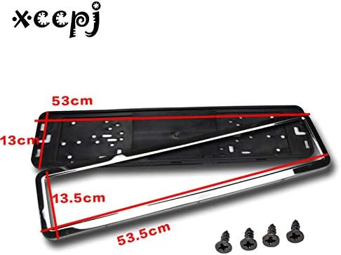 OscenLife 2 x Stainless Steel European Universla Car License Plate Frame Number Plate Holder Front and Rear EU Plate