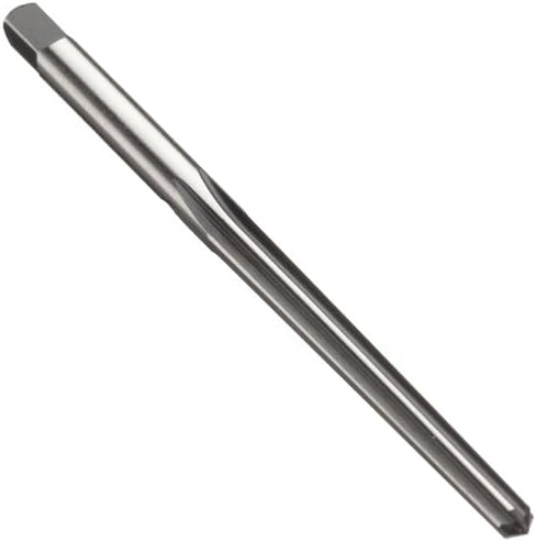 Union Butterfield 4587 High-Speed Steel Taper Pin Reamer, Straight Flute, Round With Square End Shank, Uncoated (Bright), 0