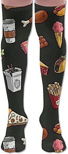 Hot Dog Food Knee High Compression Socks Excellent Soft Thermal For Girls Soccer Socks