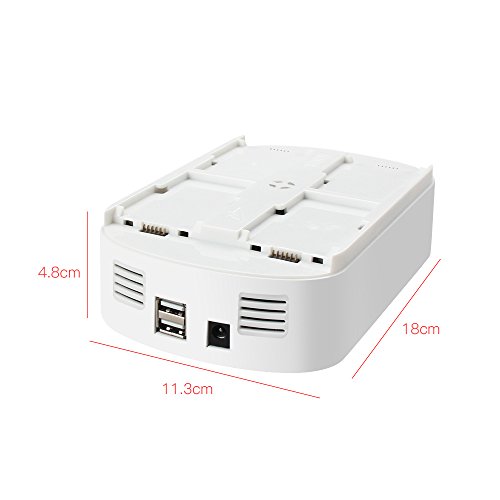 RCstyle Spark 6 in 1 Intelligent Rapid Battery Charger Hub Dock Compatible with DJI Spark Drone