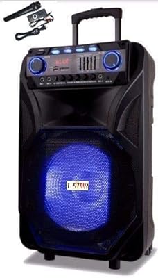 bluetooth dj pa speaker with disco light