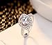 Swarovski Crystal Ring Platinum Plated Zircon for Woman Size Adjustable