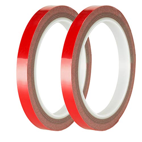Qjphang 2本セット 車用両面テープ 強力 耐水 耐熱 粘着 テープ Diy 接着用品