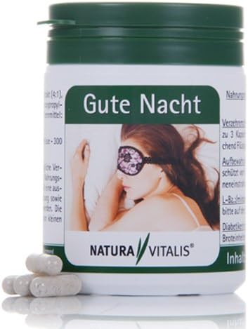 Natura Vitalis 180 Capsules Good Night With L-Tryptophan, Balm, and Valerian