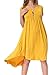 Levaca Womens High Low Draped Hem Swing Loose Casual Party Midi Dress Yellow XXL