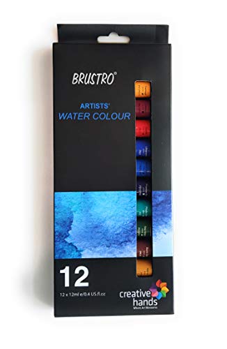 BRUSTRO Artists ’ Watercolour Set of 12 Colours X 12ML Tubes