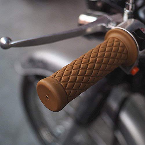 Non Slip Rubber Bar End Thruster Grip Pair/2PCS 7/8" 22mm Motorcycle Comfort Hand Handlebar Grip Thruster Grip for Harley Honda Triumph Yamaha Kawasaki CG125 CB400 (Red) - Thumbnail 4