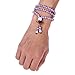 Tibetan Buddhist Vintage Style 108 Porcelain Prayer Beads Wrist Meditation Mala Bracelet (Purple)