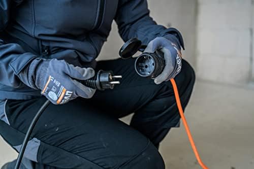 Cable de extensión Bremaxx (Cable de 10 m en Naranja, para Uso en Exteriores IP44, Apto hasta -35°C, Resistente al Aceite y a los Rayos UV, Fabricado en Alemania)