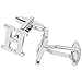 BodyJ4You 2PC Cufflinks Personalized Initials Letter H Men's Button Shirt Business Gift
