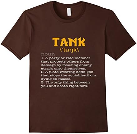 Men's Funny Tank Shirt WoW T-Shirt Gaming Tee Men Women Large Brown