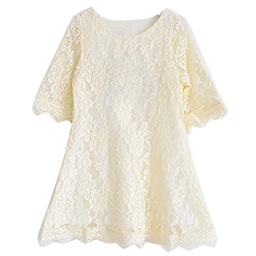 short lace flower girl dress with illusion sleeves