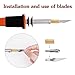 50 PCS Wood Burning Kit, Wood Burning Tool Set for Pyrography Creative Include Carving/Embossing/Soldering Tips+ Wood Burning Pen + Stencil + Stand + Carrying Case