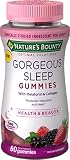 Nature's Bounty Optimal Solutions Gorgeous Sleep Melatonin 5mg Gummies with Collagen, 60 Count, Assorted Fruit Flavors