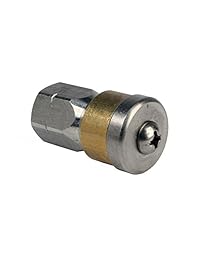 Alcantarillado Jetter Kit Manguera y 2 boquillas 1 4" X 200 'termoplástico 4000 PSI & 5,5 orificio botón Nariz & giratorio Boquillas